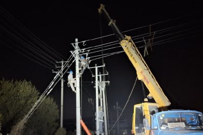 電力搶修忙，深夜不打烊